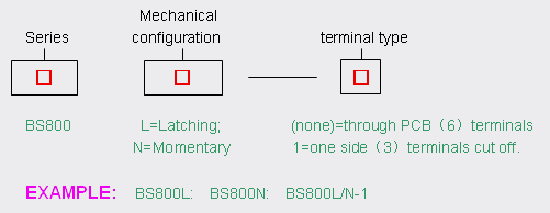 BS800 Series Switch (Push Switches)