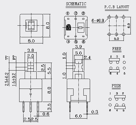 BS800 Series Switch (Push Switches)