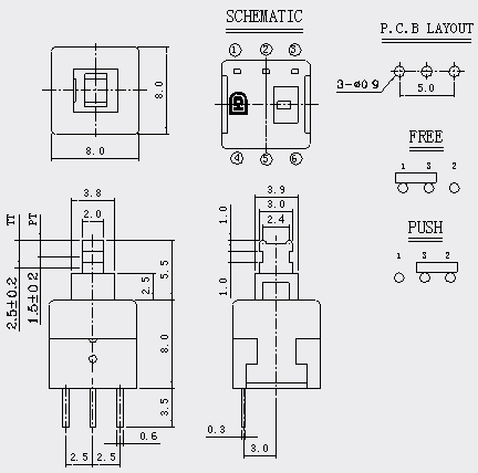 BS800 Series Switch (Push Switches)
