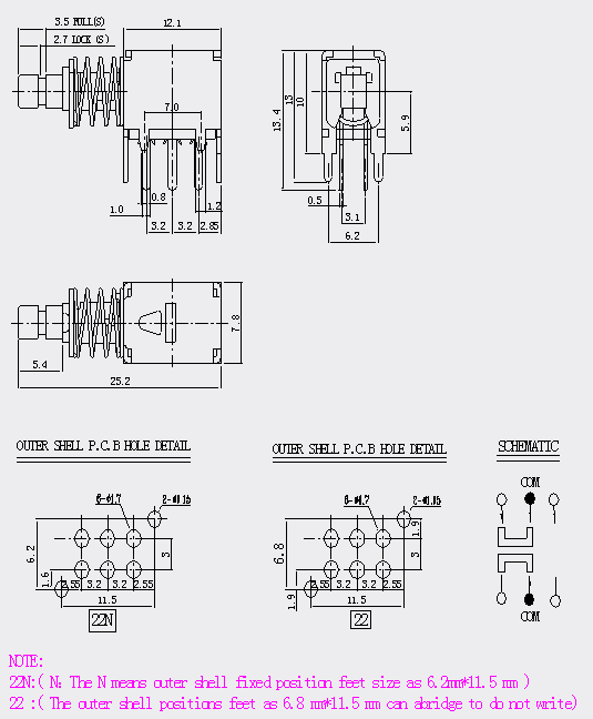 PS908 Series Switch Push Switches Fitre microinterruttori
